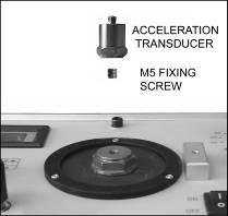 The calibration of acceleration transducer 1 Fix M5 screw, Acceleration