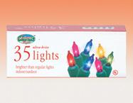 4 LIGHT SETS Mini Box 00300 35 Light Set, Multi Bulbs 00301 35 Light Set, Clear Bulbs Rope