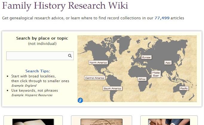 This guide will show you how to find specific information on an ancestor by using the Wiki to Search by Locations.