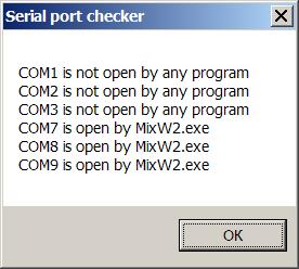 6. Checking the serial ports To diagnose various problems related to virtual serial ports, please run the Check serial ports utility from the Start All
