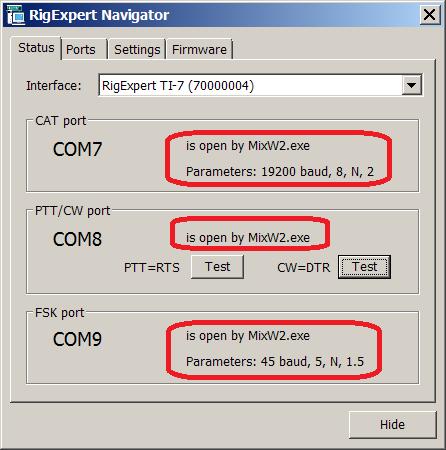 8. Setting up programs for operating phone, CW and digital modes RigExpert TI-7 is designed to work with various programs, such as MixW, MMTTY, MMSSTV, MMVARI, HRD, WinTest and many others.