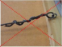 Lead wire securely wound Double Loop through