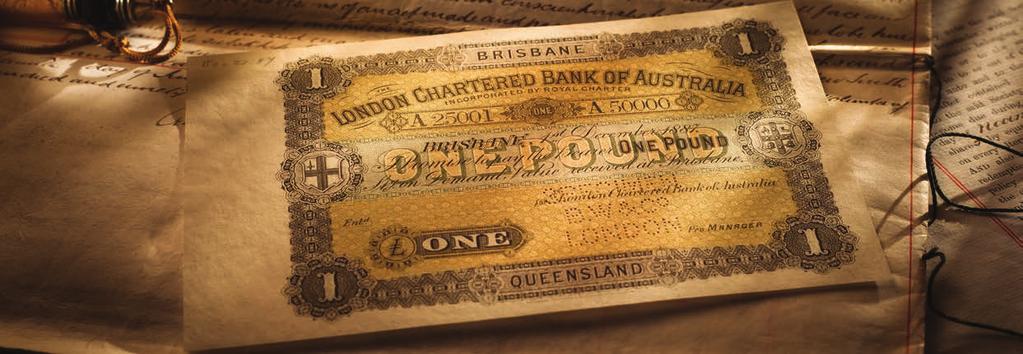 Circa 1900, Bank of Victoria Ltd Five Pounds Specimen The Bank of Victoria was founded by Dr Thomas Black, a physician from the Richmond area of Melbourne.