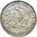 Outstanding for the grade!. #229205 $1295.00 1839-O. NGC. AU-53. Sharp detail with light toning on both sides.