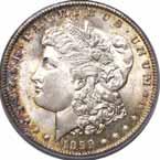 A well detailed, pleasing example of this scarce date.. #229281 $625.00 1896. NGC. MS-66+. CAC. Satiny white luster and a sharp strike with beautiful surfaces that includes a clean cheek.