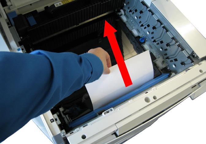 6. To remove a sheet with its leading edge at