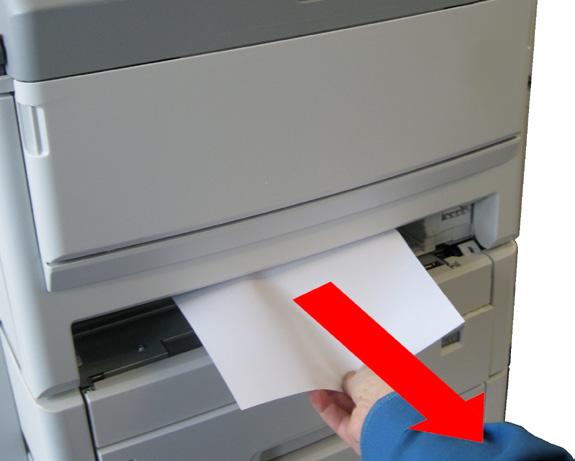 Check the paper in the tray, or the printer for a multi- feed.