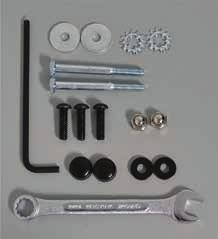 The Electric Elite - Assembly Instructions Assembly Parts list A. (6) Black Screw Covers B. (2) 1/4-20 x 3.50 Hex Head Bolts C. (1) 5/32 Allen Wrench D. (2) Fender Washers E. (2) Acorn Nuts F.