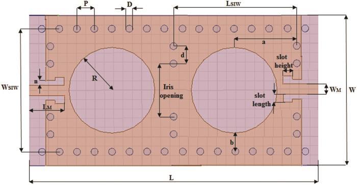 ANALYSIS OF SUBSTRATE INTEGRATED WAVEGUIDE (SIW) RESONATOR AND DESIGN OF MINIATURIZED SIW BANDPASS FILTER 59 The simulation results or S-parameters o second-order SIW bandpass ilter in LTCC