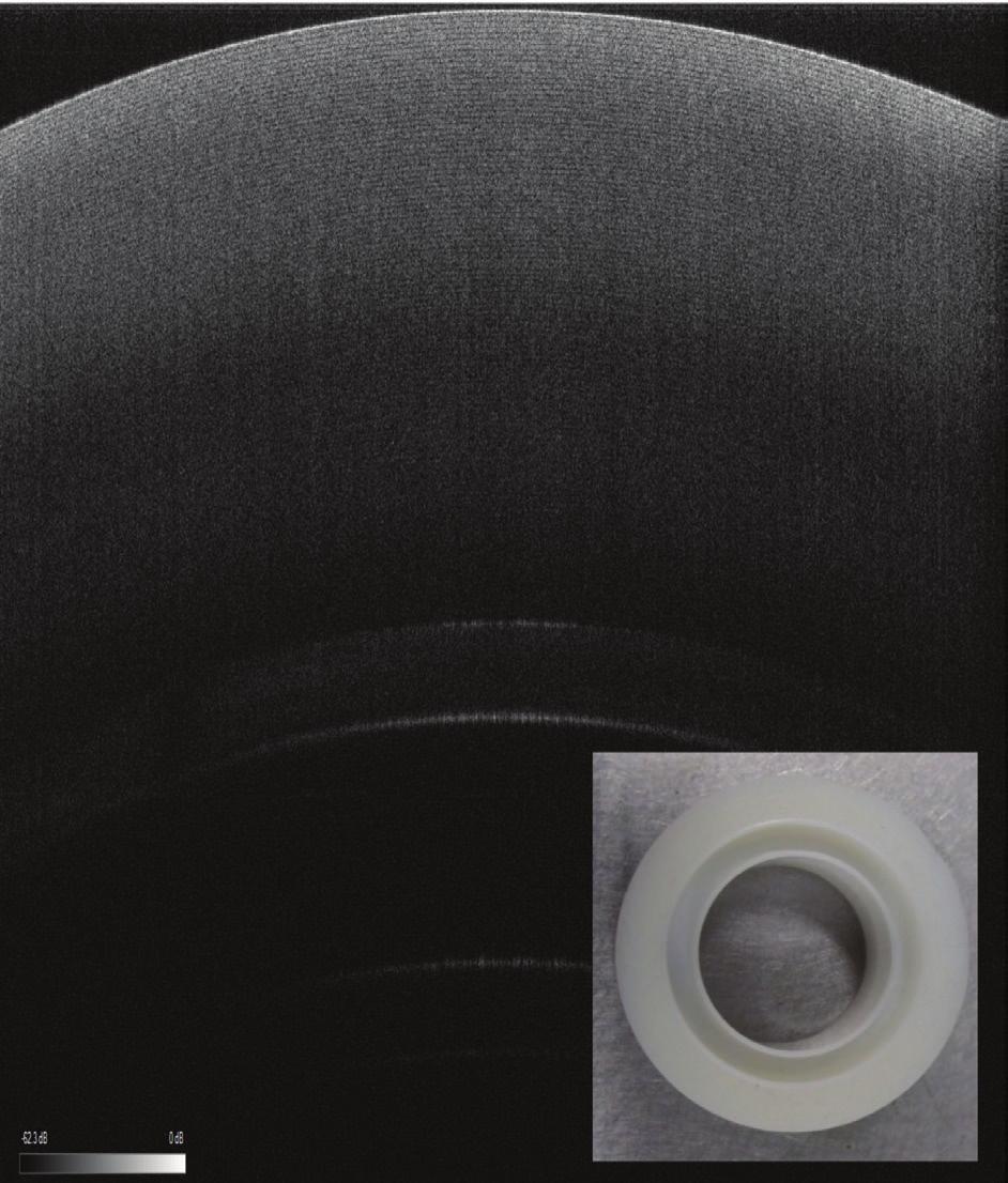 These images of a roll of 3M MagicTM brand translucent tape demonstrate the high-quality imaging capability that can be obtained in a single B- measurement at