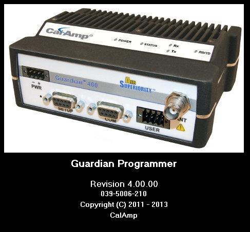 5 GUARDIAN FIELD PROGRAMMING SOFTWARE 5.1 INTRODUCTION The Guardian Field Programming Software provides programming and diagnostics for the Guardian wireless modem.