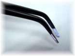 Straight Tweezers have serrated teeth, best suited for larger diameter wire