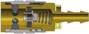 F-Series Manual Industrial Interchange Coupler (Push-Loc Barb) 1/4" 2FB2-B 1/4" brass $10.92 2.49 63.2 0.