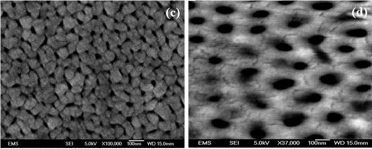 university in 500 µm aluminum sheet, (c) & (d) UIC in