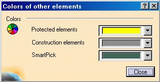 In the dialog box that appears, you can configure colors for the following types of elements: Protected elements Non-modifiable elements.