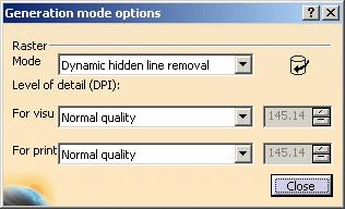 12. Select Shading with edges from the Mode drop-down list. 13. Click Close to exit the dialog box. 14.