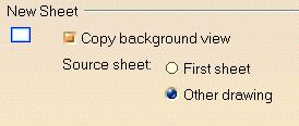 Managing a Background View This task will show you how to add to a sheet the background view (title block plus elements) from the sheet of another drawing.
