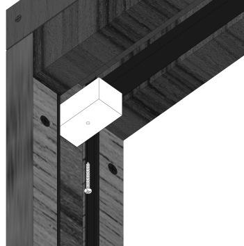 17. END BLOCK 1. Pilot drill and counterbore a hole in the wooden end block using a 2mm drill bit.