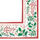 D10342 Matching to cracker and hotcup  Merry Christmas Burgundy Napkin 33cm 2ply