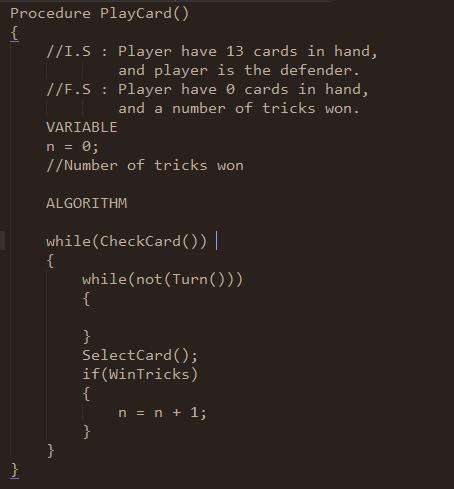 1. Initialized the list of solution, because list of solution only contain number of tricks we win, it will only be an integer. 2.