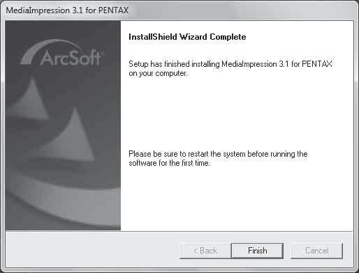 Follow the on-screen guidance and install the software. 7 Select the file format to use and click [Next].