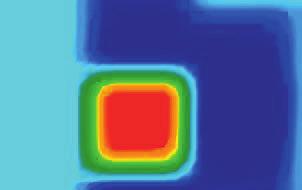 There is a yellow thin layer around the square, which is displayed in red, and this must be available in all metal data. Yellow layer must have the same shape of the red object.
