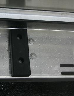 (Shrink Wrapped Loose) Aluminum Wear Plate Rubber Shim Using 3/8 x 1 ½ w/ washers, nuts (x 6) drill through the ledge
