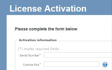 Here you can enter the 2 values - license key and ID to get an activation code. Follow the instructions below: *1 1.