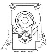 Figure 1B Tilt the internal assembly approximately 20 degrees and place into housing making sure the back up hook is sitting in its slot in the housing.