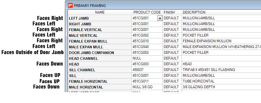 Note: These settings can be adjusted without having to open and resave frame info or details. METAL GROUP Just re run the Bid Recap or re import Metal Fabrications.