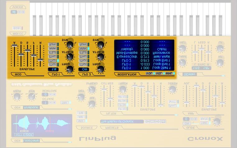 Modulation One of the key features of the CronoX is its sophisticated modulation capabilities.