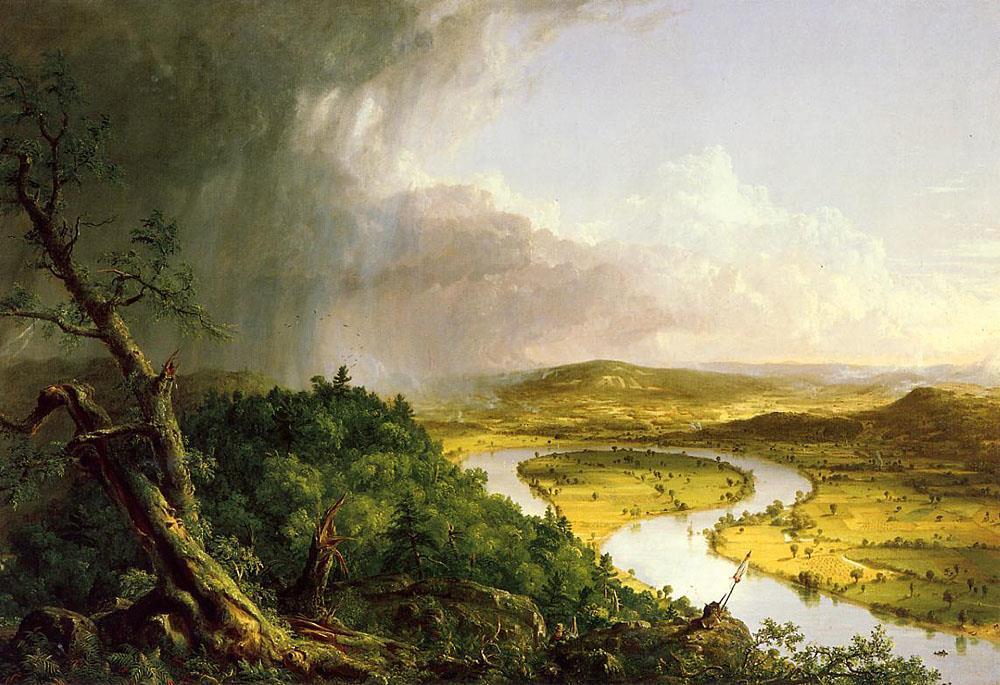 Hudson River Schools The Oxbow by Thomas Cole, is a fine example of Hudson River School art 1. Famous for painting natural landscapes 2.