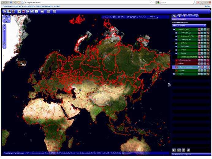 Roscosmos Geoportal provides operative access, data