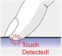 If the sensor does not detect the touch or requires a heavy touch to activate, then the sensor is under sensitive.
