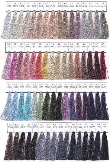 SMOOTH NEW Metallic yarn made by double covering ultra-fine Polyester film with LYNDA di-acetate filament yarn. Properties: 1.