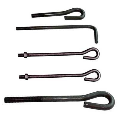 Foundation Bolts Galvanized foundation anchor bolts, used in the building, construction, and repair