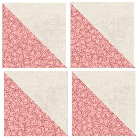 Create a total of four HST units from the pink + background color combination.