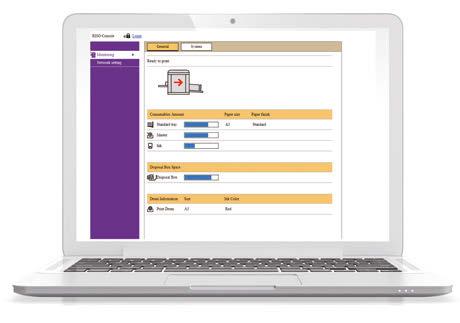 Product, consumables and system information can all be checked easily on your PC.