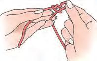 Slip knot A slip knot is the starting point of