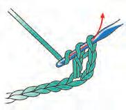 draw up a loop, yarn over and pull through the first 2 loops on hook, yarn over and