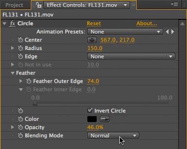 In After Effects, you can apply the Circle effect, and edit its parameters (b) to create a