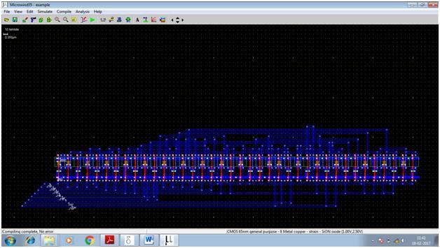 FIG6: simulation results of 1bit ALU using CMOS FIG10: Verilog file of 1bit ALU using GDI FIG7: Schematic of 1bit ALU using GDI FIG11: Layout of 1bit
