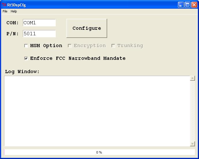 If the RT-5000 successfully configured dialog is displayed, RT5DSPCFG has finished loading the RT-5000 with the required configuration data.