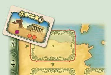 The actions in detail: Take a researcher card The player chooses one of the face up researcher cards on the board, moves his archeologist to the city indicated on the card, and places the card face