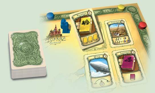 After the player has taken the card and moved his archeologist (if necessary), he draws the top-most card from the card supply and places it face up in the empty researcher card space on the board.