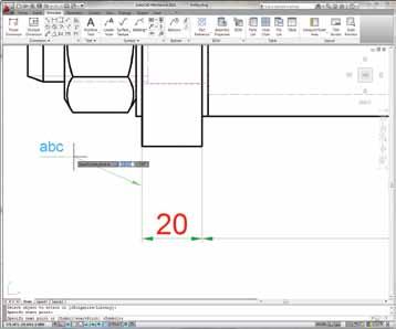 Draw Surface Extension Lines After you select the object to attach to, and move the pointer beyond the end of the line or arc, AutoCAD Mechanical draws extension lines.