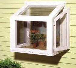 CASEMENT- Hinged on the side and having one sash, the Casement Window allows lots of glass area and easy