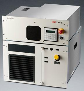 COMPACT Diode Laser System (Water-Cooled) Easy-to-integrate CW system consists of a compact 19 (11HU including water-air-chiller), rack-mountable chassis and metal-armored fiber.