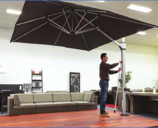 NOTE: The Eclipse Cantilever Umbrella does not need to fitted with the Stabilizer Kit for normal everyday operation in calm to moderate wind conditions.