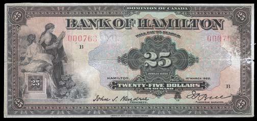 1917 Banque D Hochelaga $10. CH 360-24-08. AVF, not a note we see often - 35 notes on census. S/N:950050/A.
